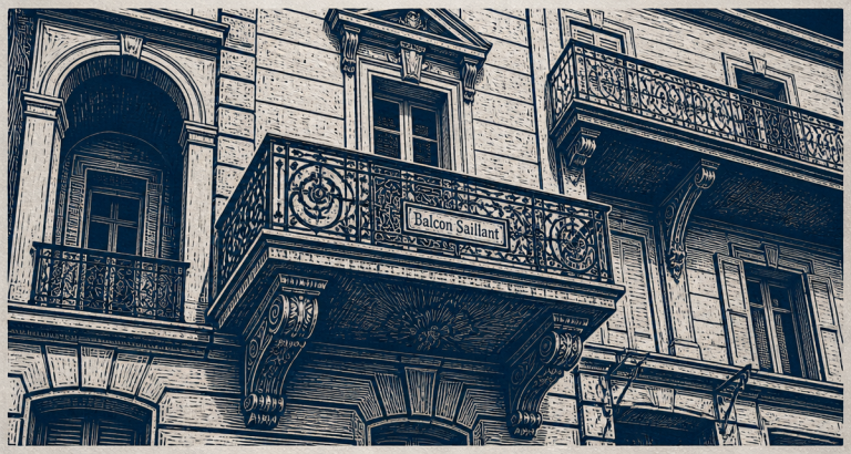 balcon saillant et loggia en copropriété