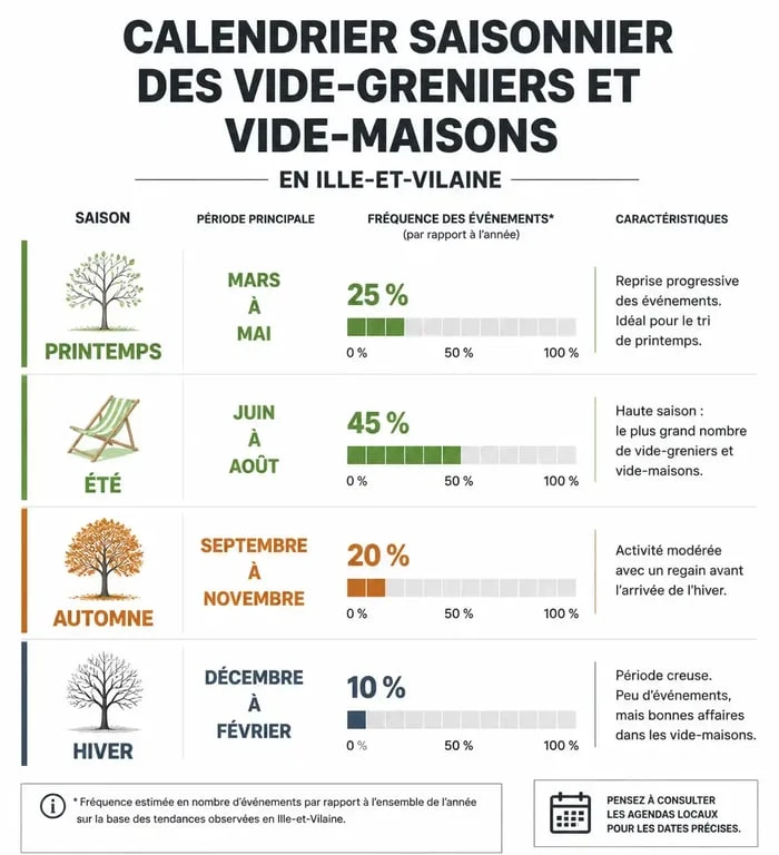 Calendrier saisonnier des vide-maisons et vide-greniers en Ille-et-Vilaine 35