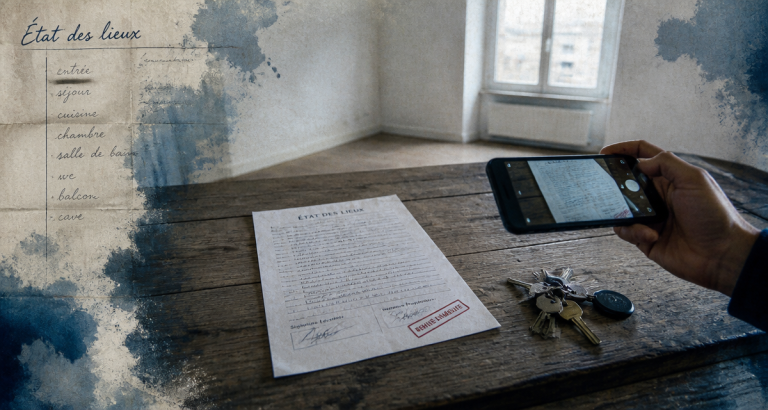 état des lieux de sortie non remis le jour même, photo trousseau clés et document