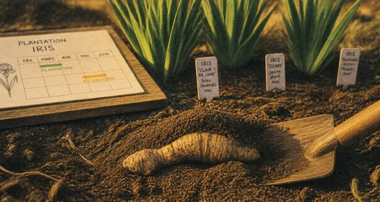Quand planter des iris : rhizomes affleurants et calendrier de plantation