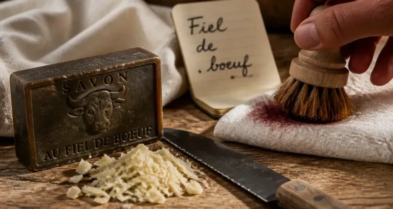 Savon fiel de boeuf utilisation pour enlever les taches tenaces sur tissu