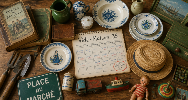 objets de vide maison 35 sur table bretonne