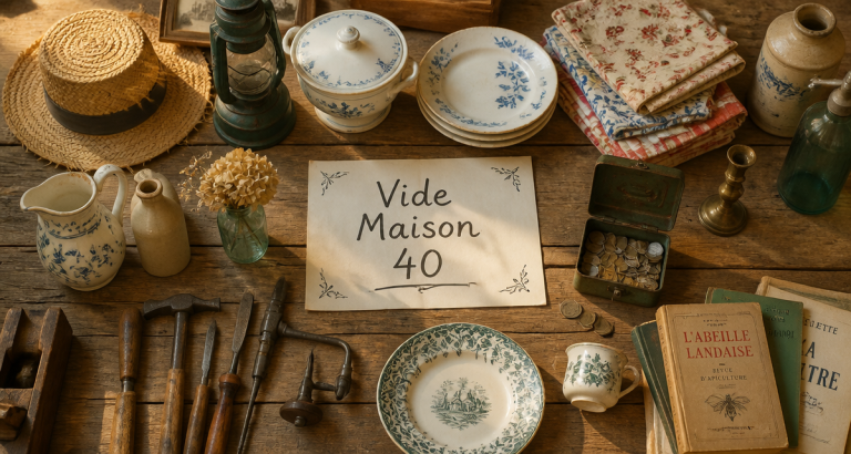 vide maison 40 table objets anciens
