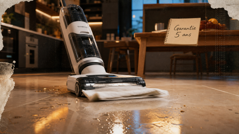 Aspirateur laveur Vorwerk avis : lingette microfibre sur carrelage, nettoyage rapide