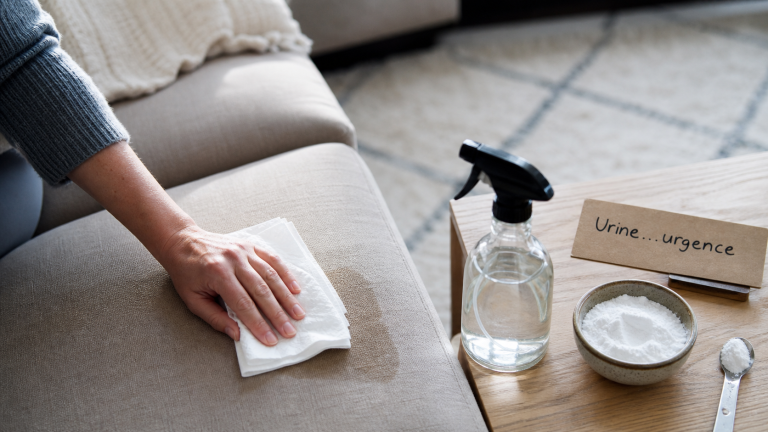 Pipi de chat sur canapé, tapis ou joints : absorber vite, traiter juste, éviter la Javel Comment enlever l odeur de pipi de chat : serviette absorbante sur canapé et tapis