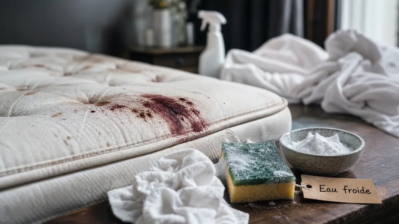 Comment enlever sang sur matelas avec eau froide