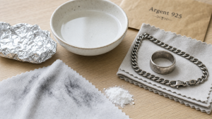Comment nettoyer bijoux argent : chaîne et bague ternies