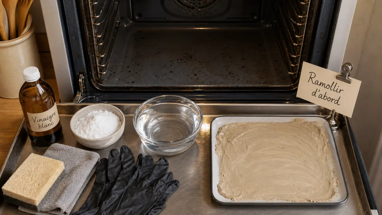 Comment nettoyer four très sale : graisse brûlée, vitre opaque