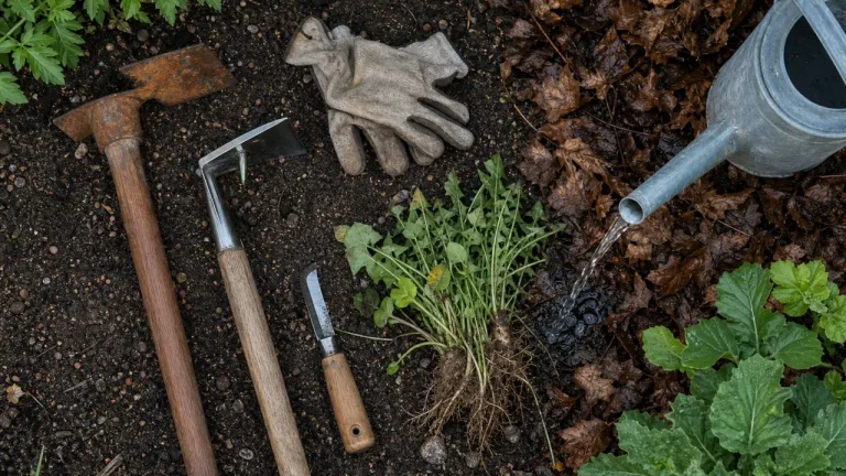 Lutter contre les mauvaises herbes naturellement : binette, sarcloir et paillage au potager