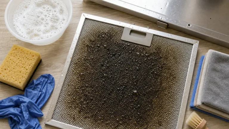 Nettoyage grille hotte grasse : bicarbonate, lave-vaisselle et éponge
