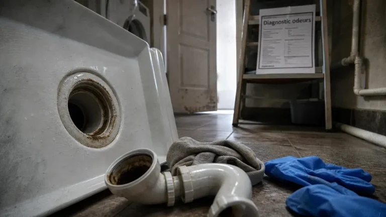 Odeur maison introuvable : moisi, égout ou brûlé près d’une bonde ouverte