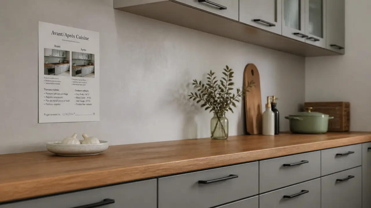 Rénover sa cuisine sans changer les meubles : portes gris mat et crédence claire