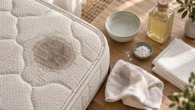 Détacher un matelas sans le détremper : 4 gestes selon la tache Détacher matelas : tache traitée sans détremper, vinaigre et bicarbonate
