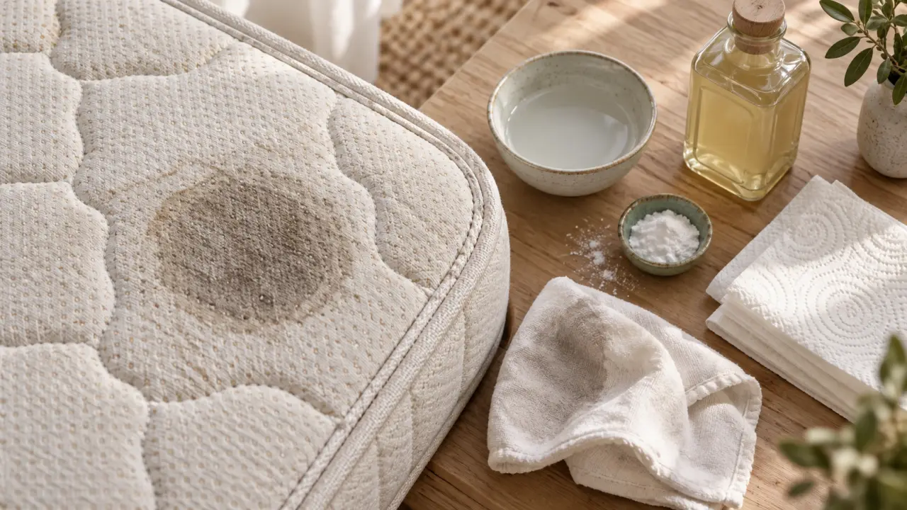 Détacher matelas : tache traitée sans détremper, vinaigre et bicarbonate