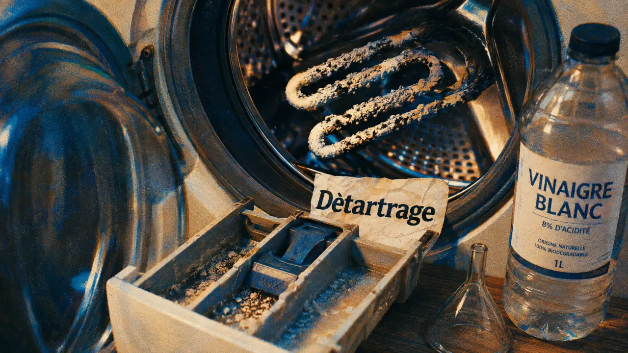 Détartrer machine à laver : dépôts de calcaire dans la résistance