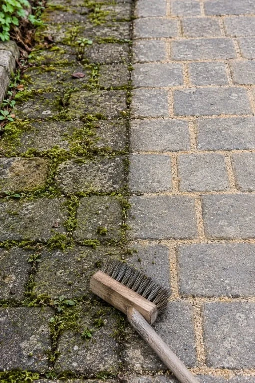 Machine pour nettoyer les pavés autobloquants et retirer la mousse des joints