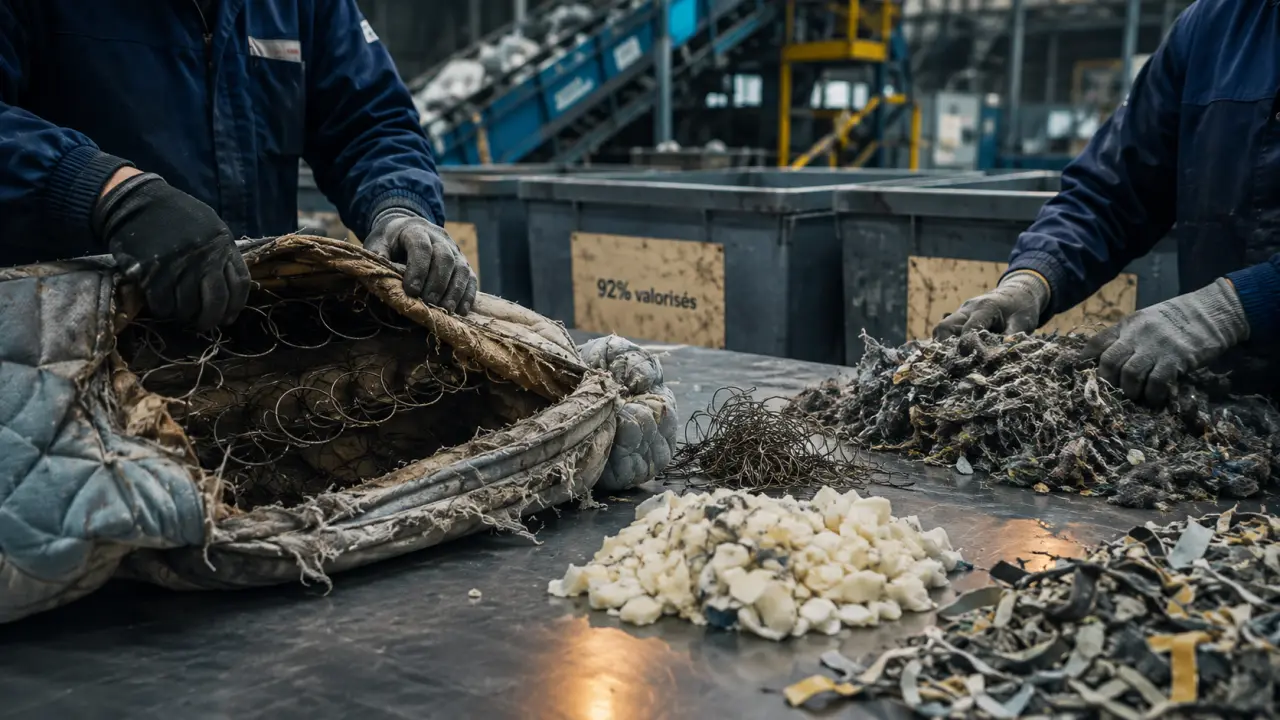 Recyc matelas : 92 % valorisés à Gargenville, tri industriel