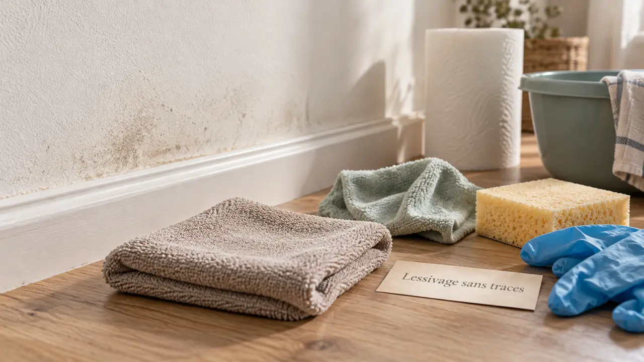 Comment nettoyer des murs blancs sans auréoles, microfibre et éponge non abrasive sur mur blanc